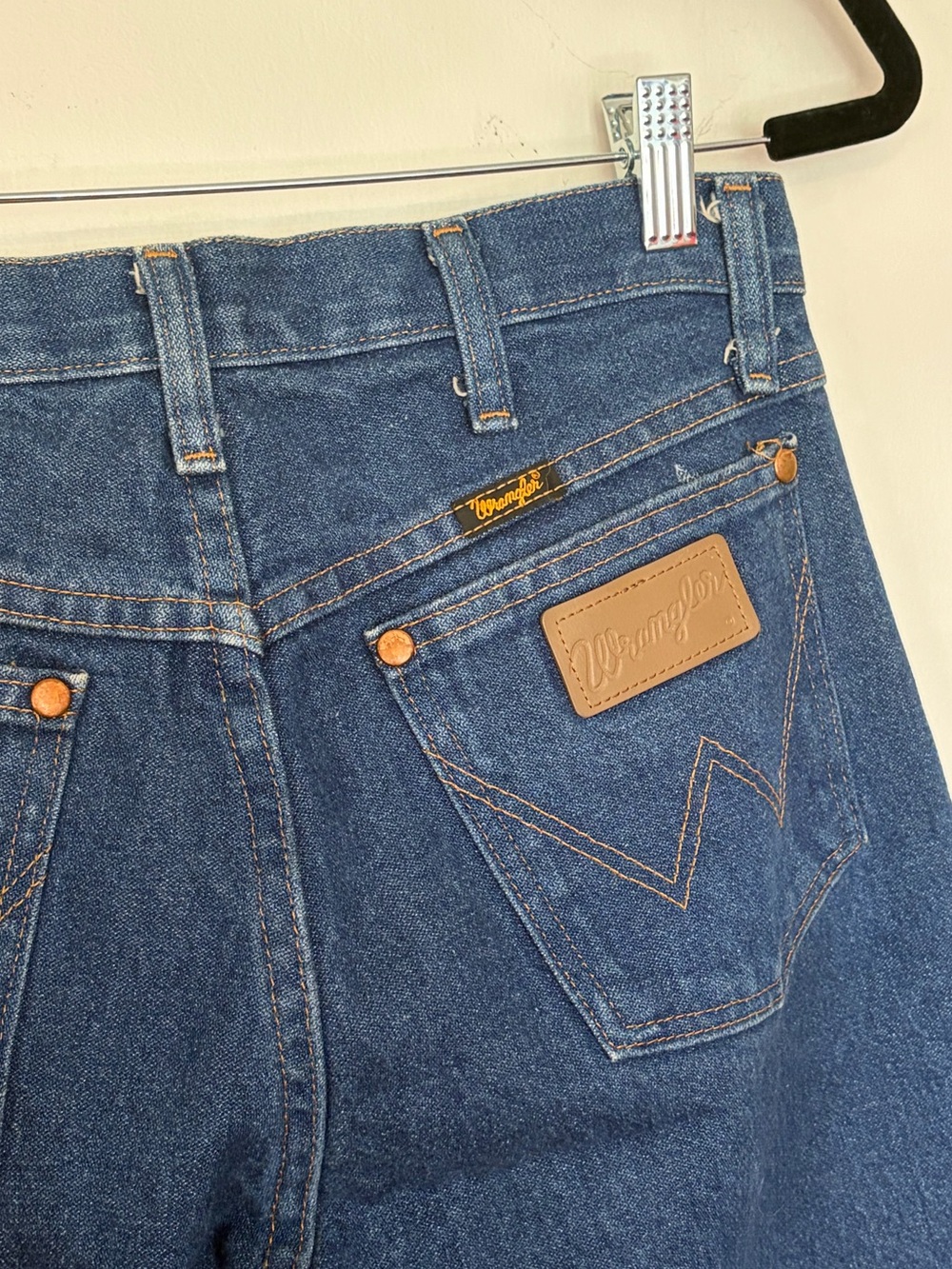 Wrangler Straight-Leg Dark Blue Denim Jeans